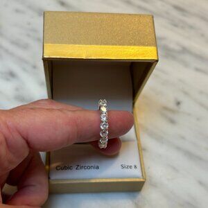 Cubic zirconia infinity band size 8